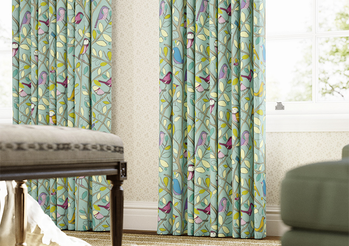 Tweety, Duckegg - Made to Measure Curtains - Image 5